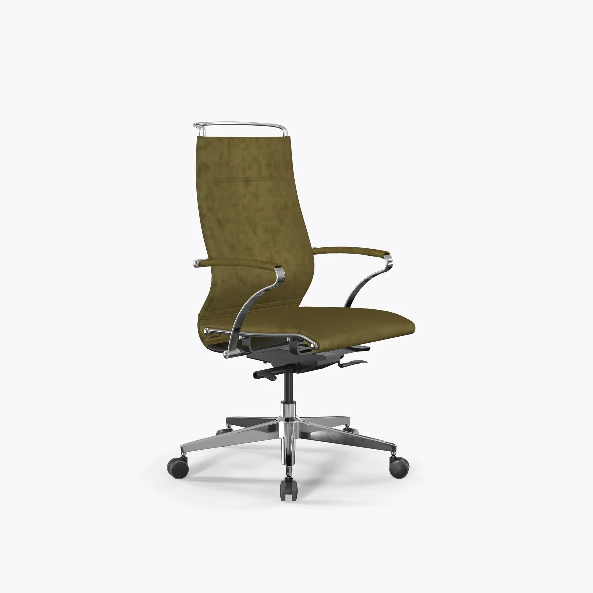Кресло Метта SynchroSit Well B2-195K - GoyaLE /Ach246/Nc200/K15cV(M24.B22.G18.W03) (Оливковый)
