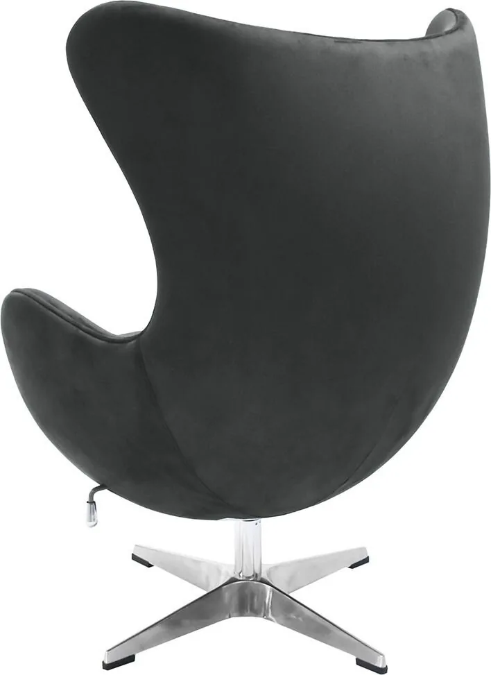 Кресло EGG STYLE CHAIR графит, искусственная замша