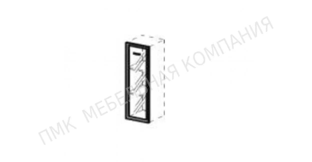ТАНГО ЛЮКС ДШД34R Дверь для шкафа правая 40х2,1х130