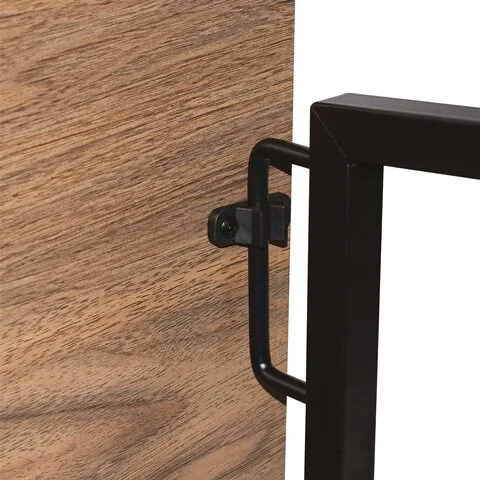 Стол на металлокаркасе BRABIX "LOFT CD-001", 800х440х740 мм, складной, цвет морёный дуб, 641209
