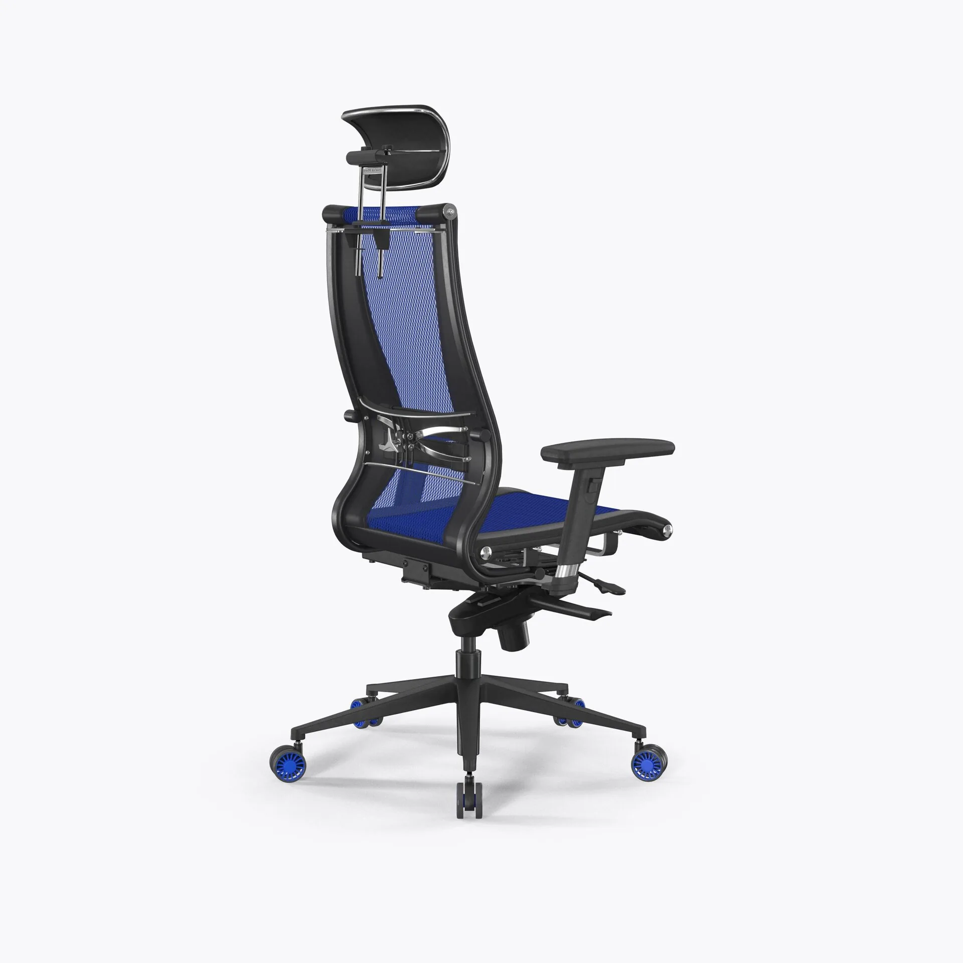 Кресло Метта Samurai B2-16D - TS+Infinity /Kb09/Nb09/D03P/H13mL-2D(M06.B11.G22.W27) (Синий-Черный)