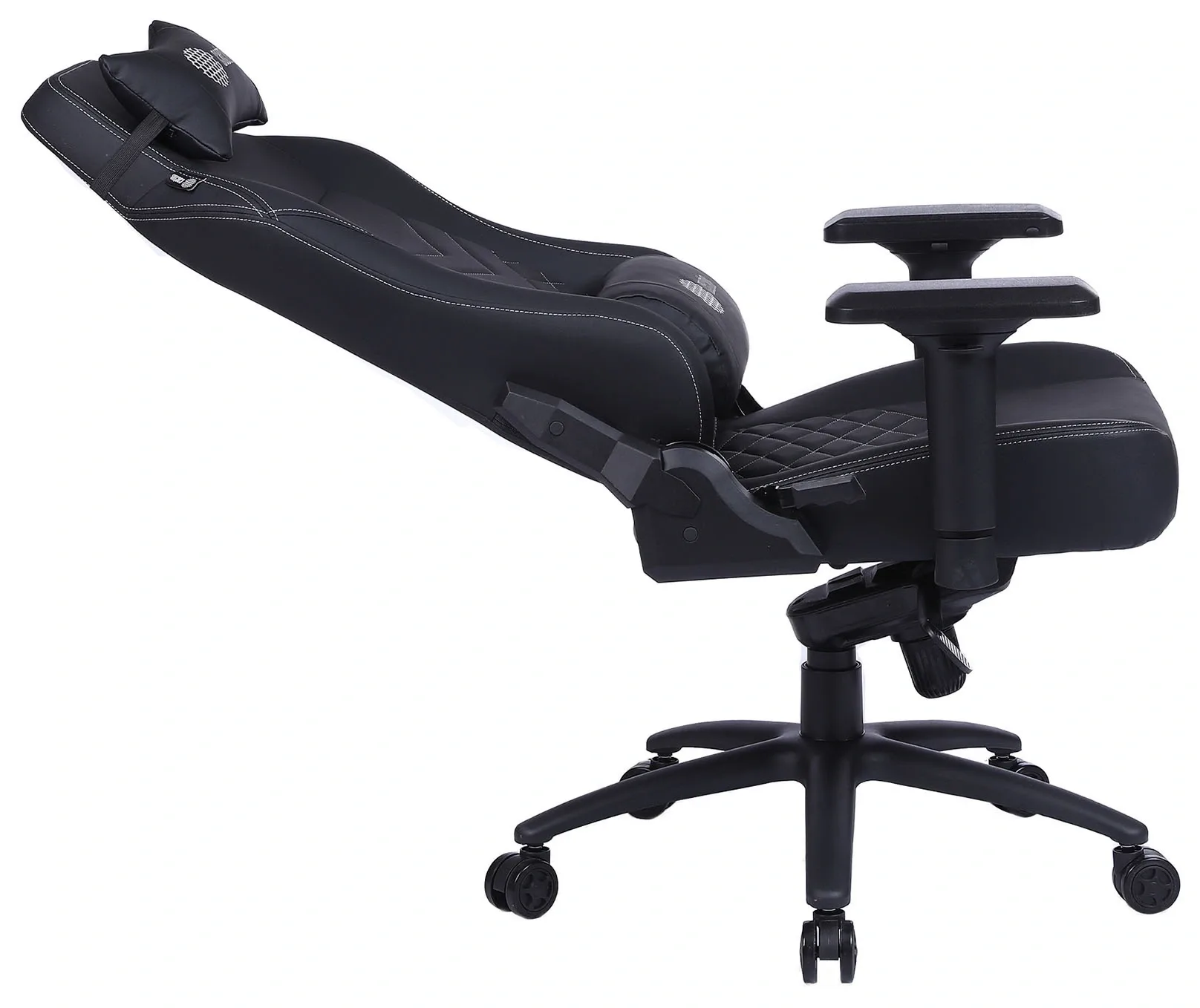 Кресло игровое Cactus CS-CHR-0112BL черный экокожа с подголов. крестов. сталь