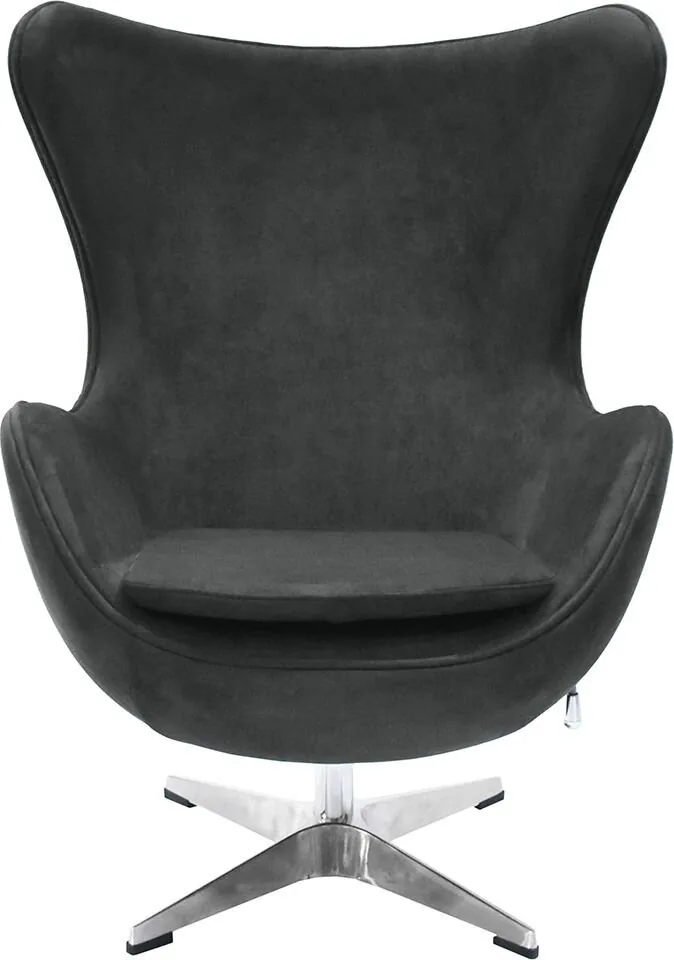 Кресло EGG STYLE CHAIR графит, искусственная замша