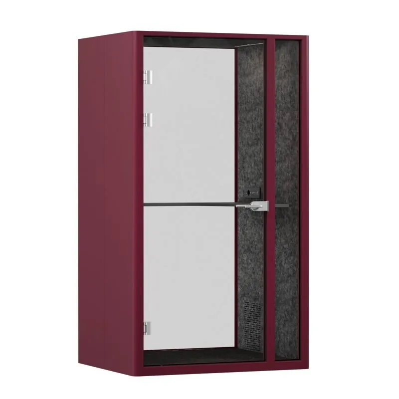 Аккустическая кабина SoundCube RV UNO+ з/с-стекло  SDC-1.2-GL-Бордовый/Морская галька/Антрацит/Прозрачный/Серый 1300*1070*2278