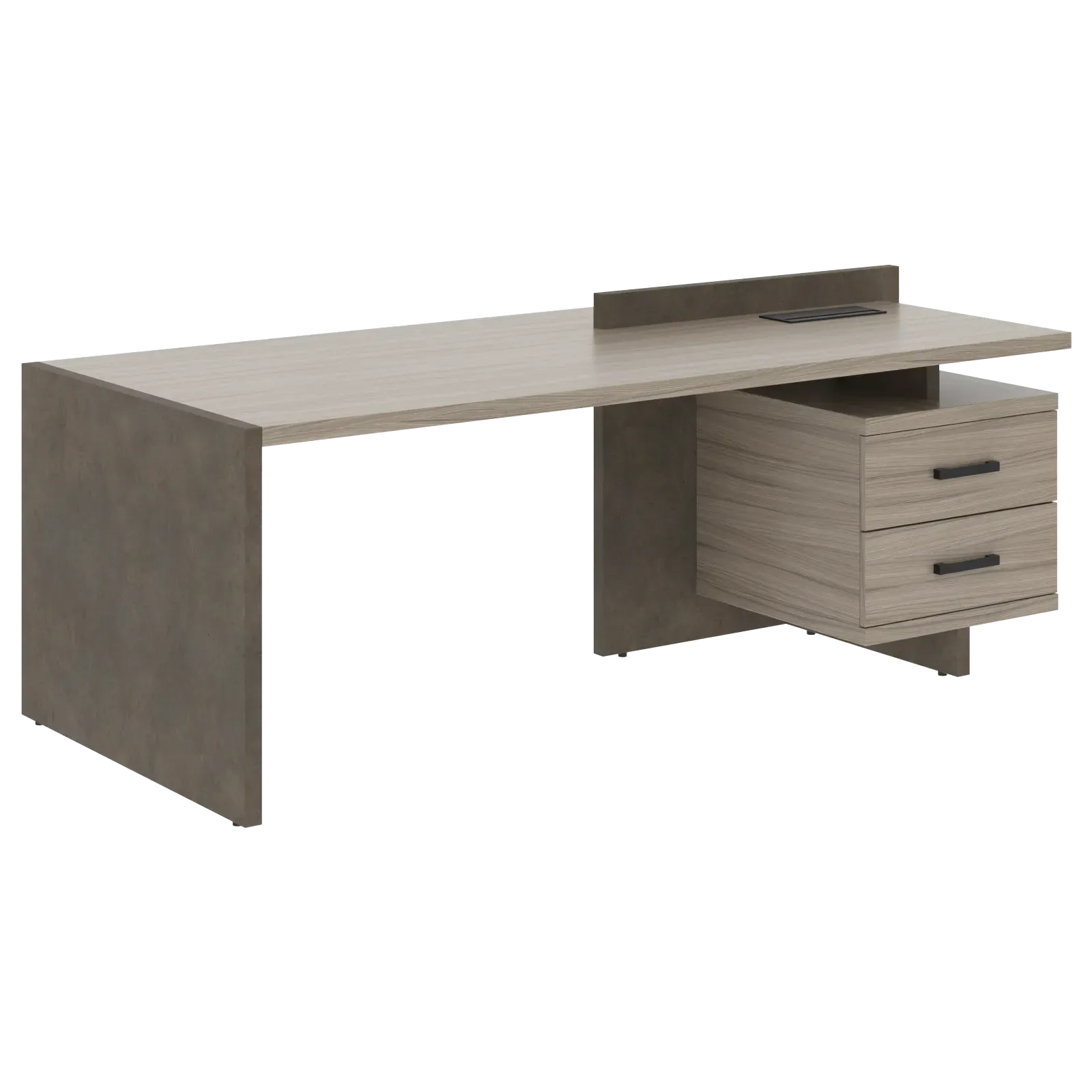 Стол СФ-531302 Дрифтвуд \Бетон чикаго тем\Графит 2200х961х840 WOOD&STONE