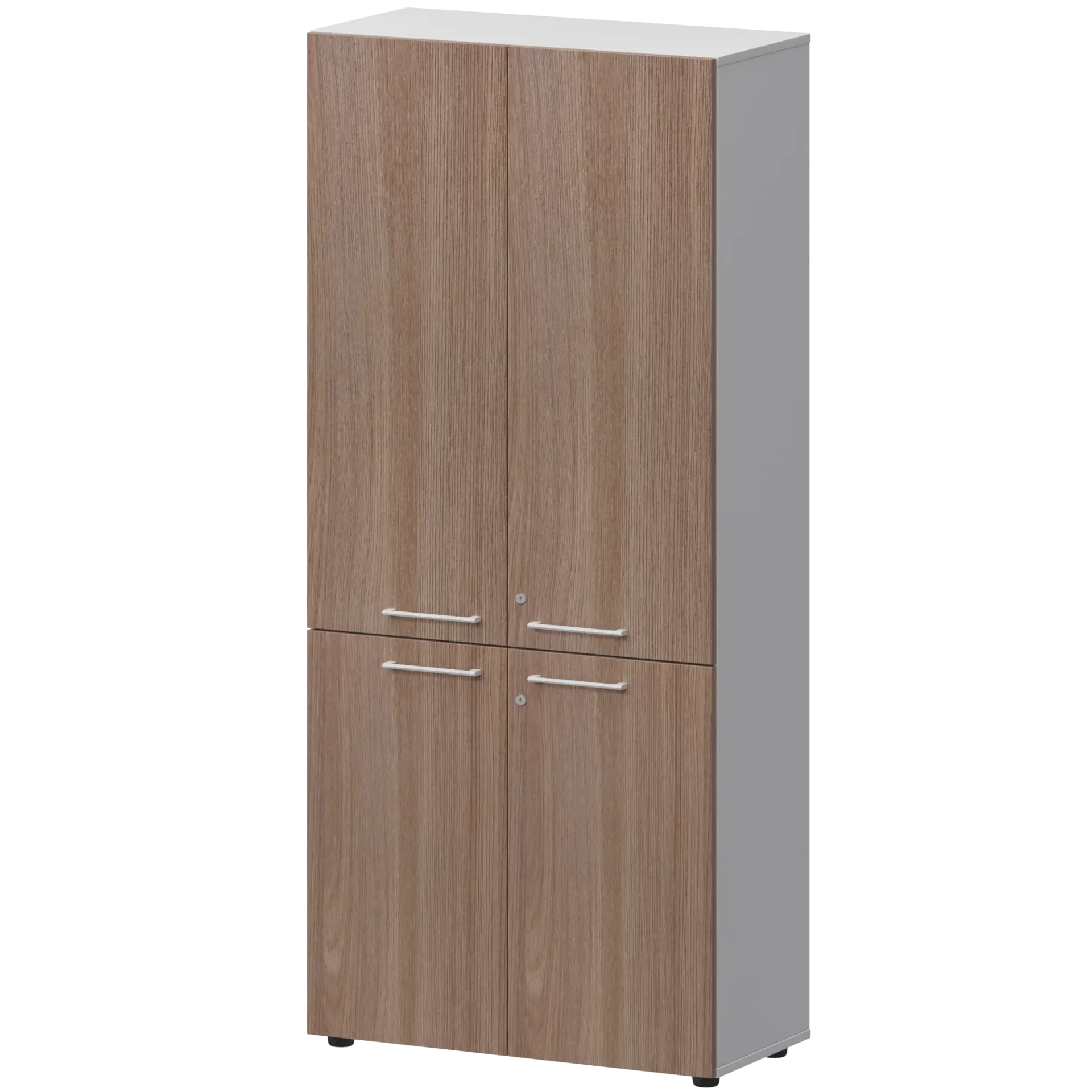 Шкаф высокий закрытый СМШ58.28F.38V(Б) Графит/Таксония/Белый 792x380x1990 Кортез
