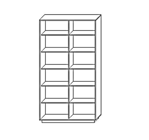 Шкаф-купе с дверьми ЛДСП 1400х450х2400 ШхГхВ  ШКК8.1445_2х705