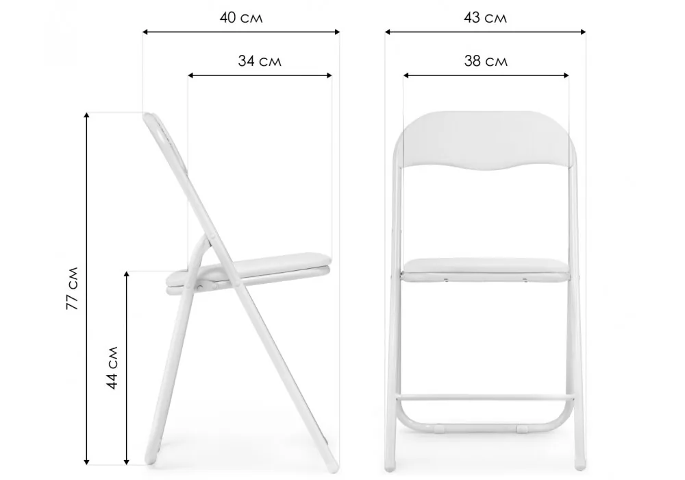 Стул на металлокаркасе Fold 1 складной beige / chrome 15481