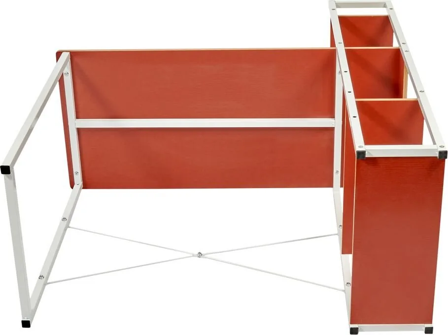 Стол письменный с полками Frame 100x45x110 см, светлое дерево, белый